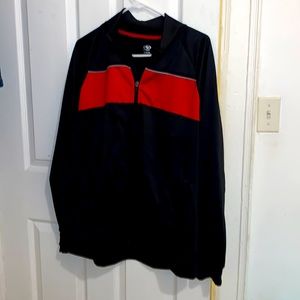 XL black zip up with red